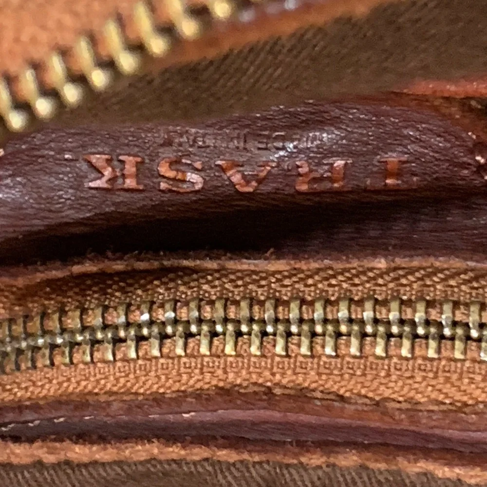Trask Laurel Woven Hobo Handbag Leather